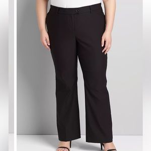 Lane Bryant new Allie 28 black boot cut wide leg pants dressy NWT plus size